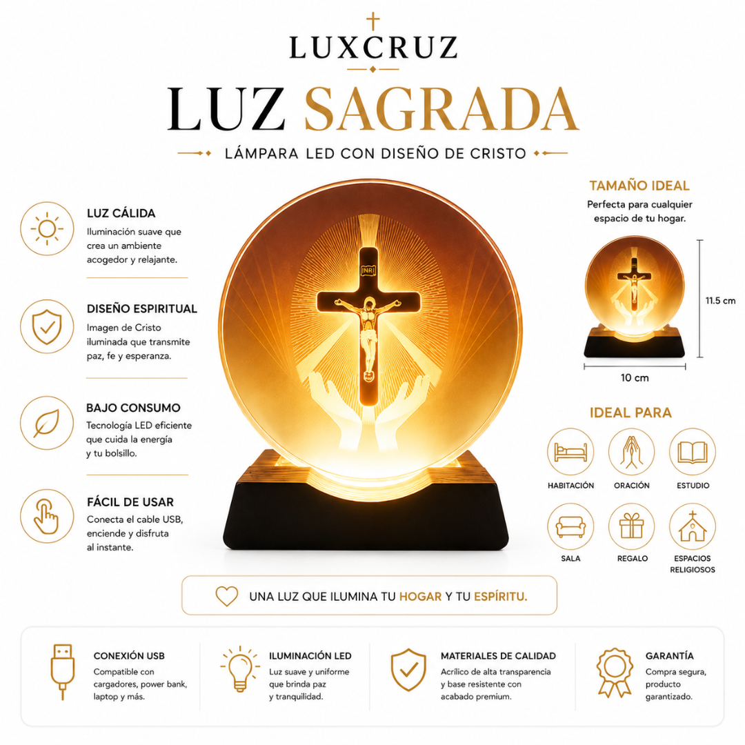 Lámpara decorativa de Cristo
