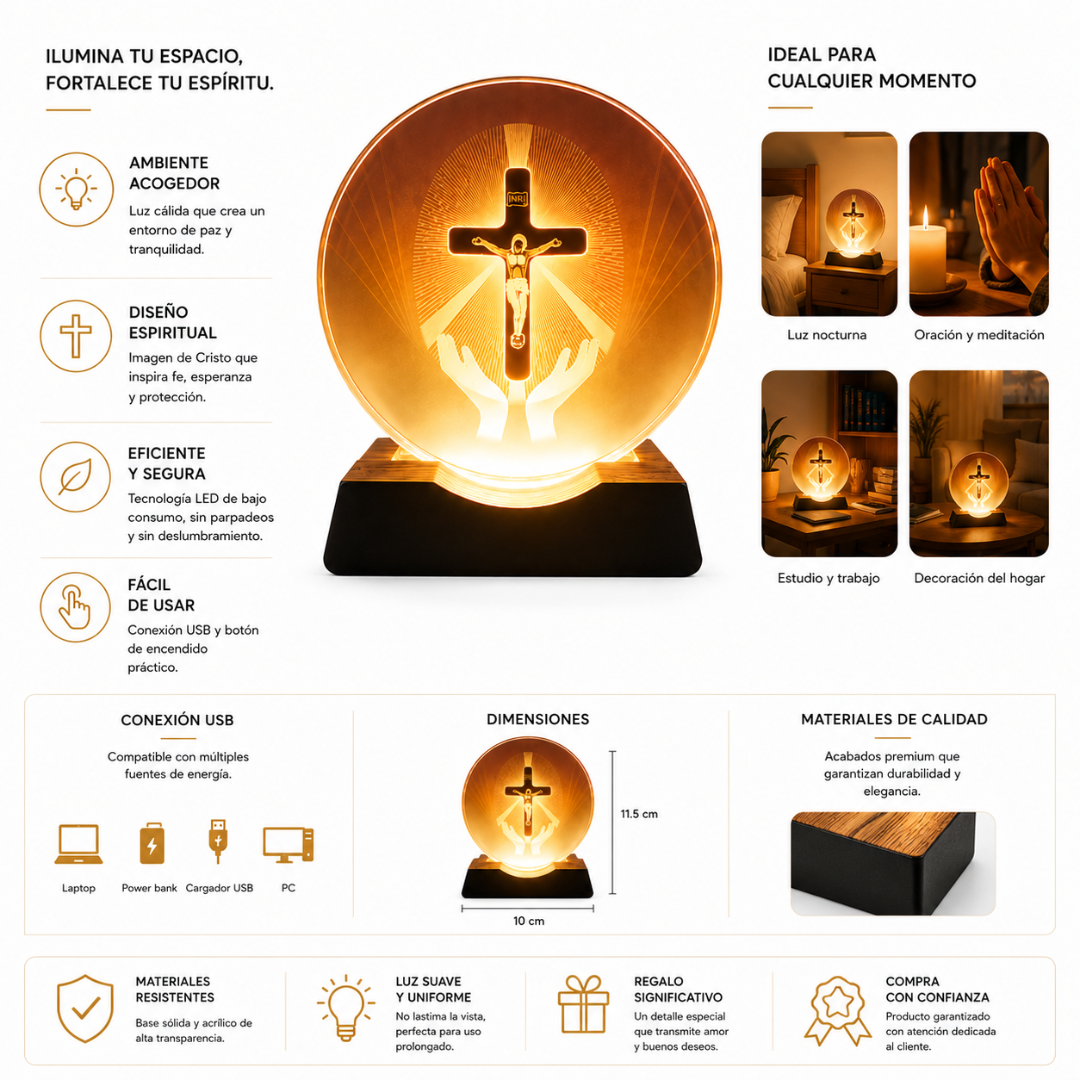 Lámpara decorativa de Cristo